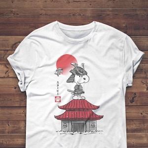 Peanuts Samurai Beagle Wood Stock T-shirt Snoopy Taylor Charlie Brown Unisex Gift Tee