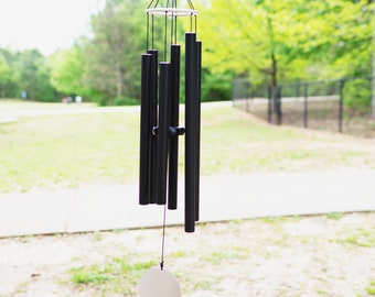 36" Wind Chime Black color Enjoy the Gentle Melody of the Wind, Perfect Addition to Any Garden