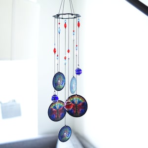 Tree of Life Metal Wind Chime - Interior Art Decoration (17&quot;)
