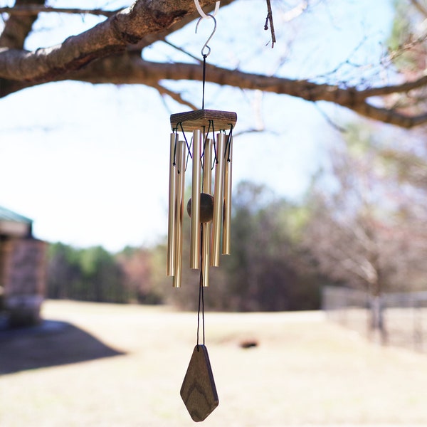 14inch Bronze Metal Wind Chimes for outdoor, garden, sound healing, meditation, memorial wind chimes