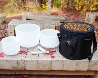 クォーツ　クリスタルボウル　7個セット　A＝432Hz　マレット　バッグ付き クォーツ クリスタル ボウル 7個セット A＝432Hz ケース付 楽天市場