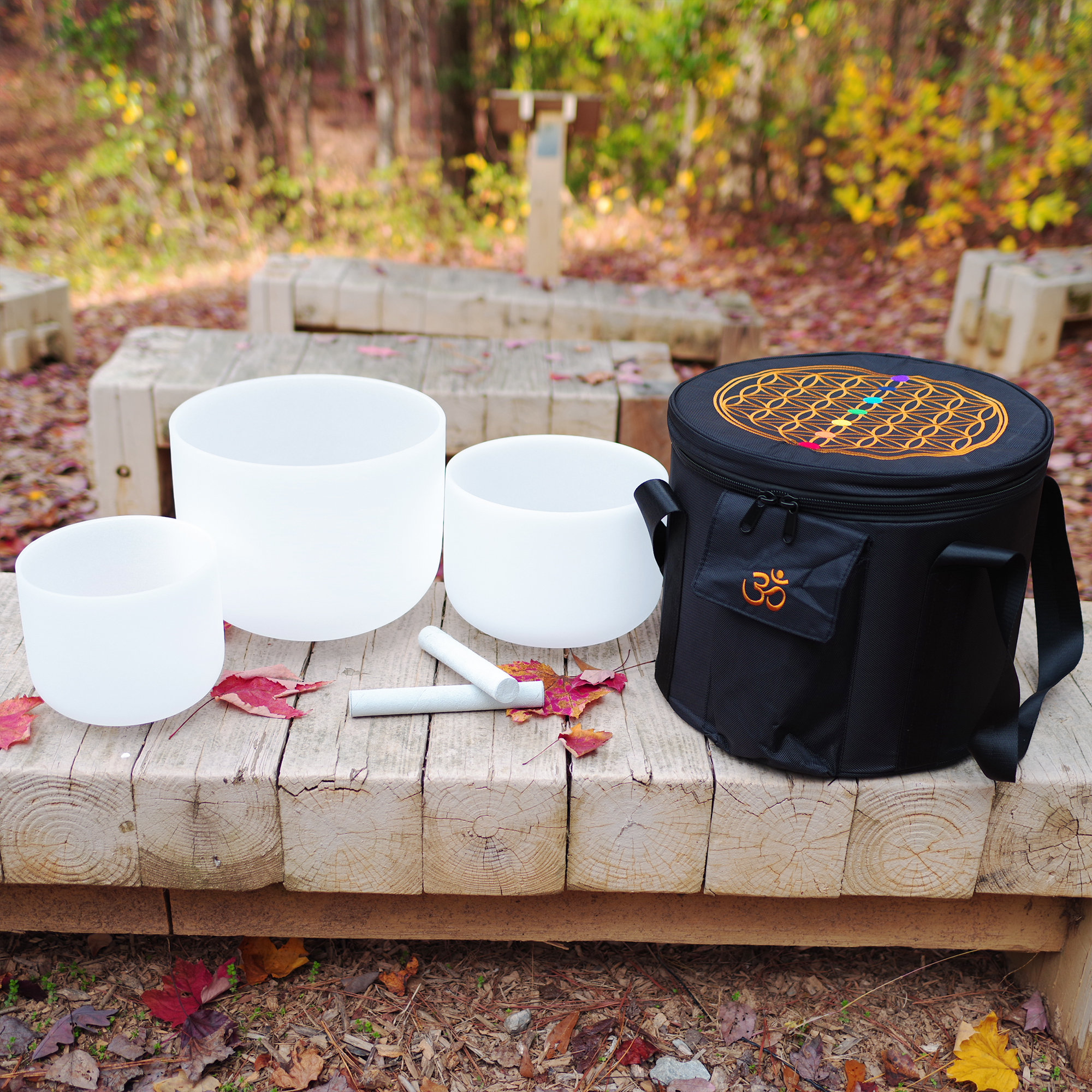 グラデーションクリアクリスタルシンギングボウル - 432Hz サウンド