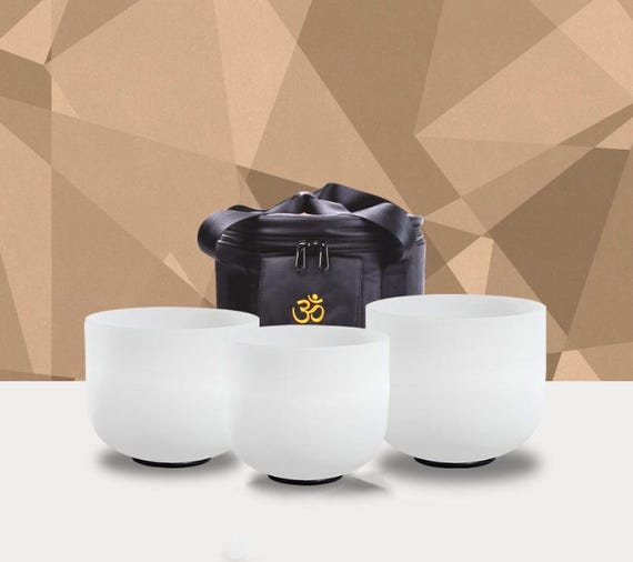 432Hz クリスタルシンギングボウルセット：7インチ、8インチ、9