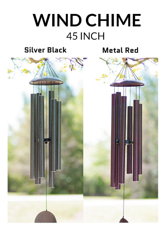 45inch Metal Wind Chimes for Outdoors Deep Tone Meditation Memorial Gifts 