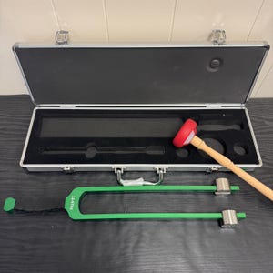 20-Zoll-Ultra-Low-Frquenz-Stimmgabel 32-67HZ, grüne Stimmgabel, Anpassungsgewichte mit Box und Silikonhammer mit doppelter Härte