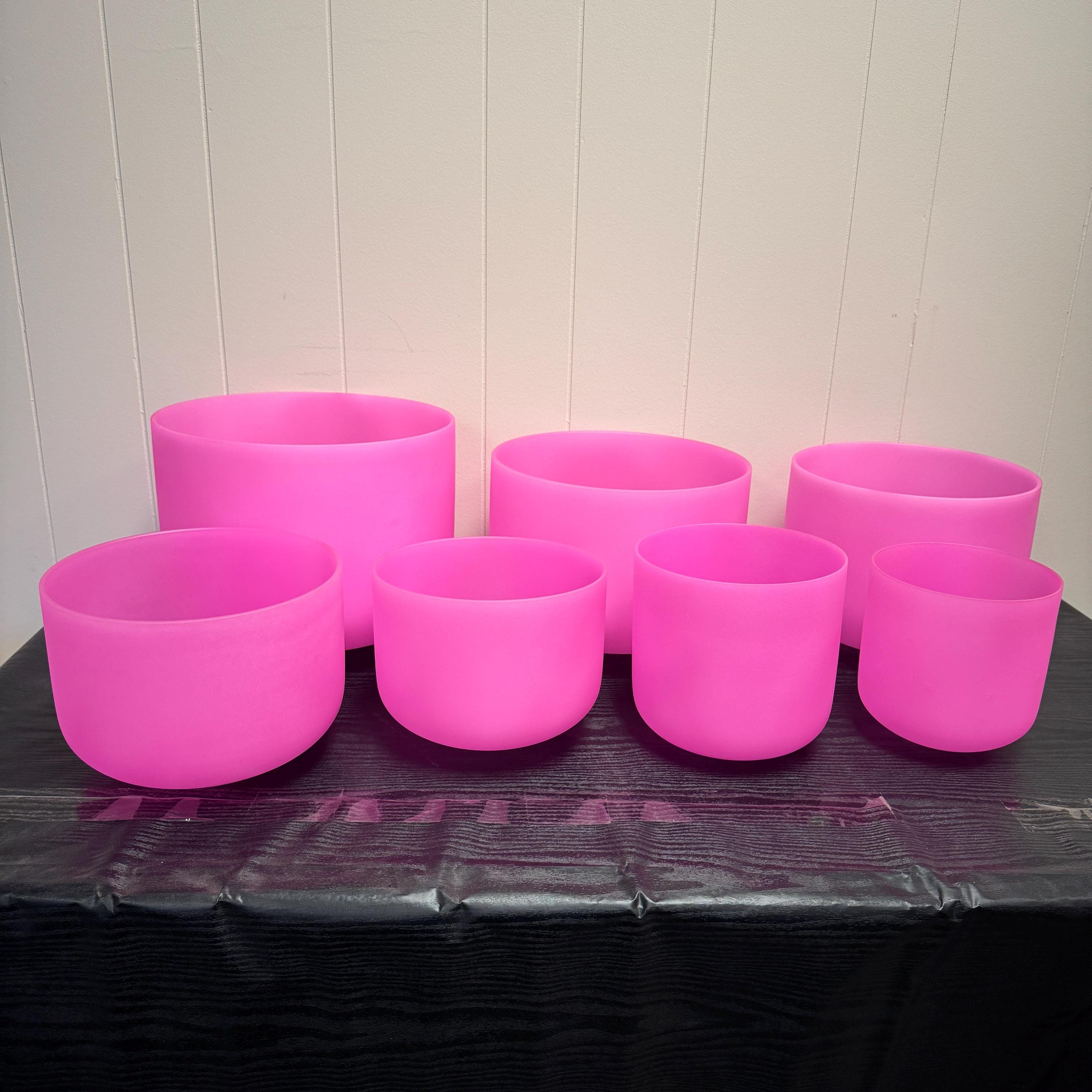 クォーツ クリスタルボウル A＝432Hz 7個セット マレット バッグ付き