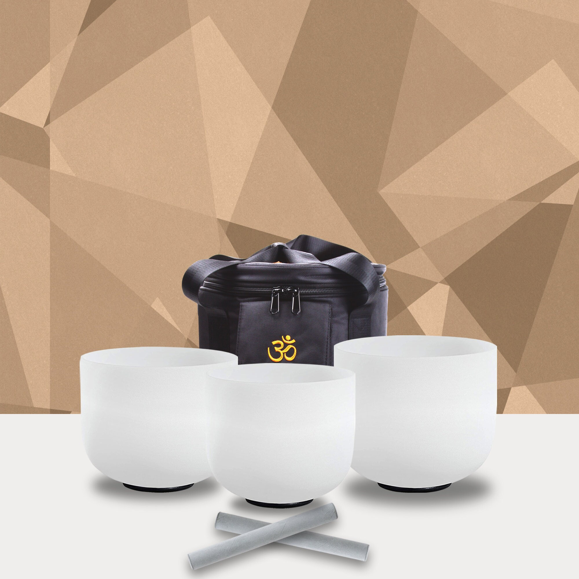 432Hz クリスタルシンギングボウルセット：7インチ、8インチ、9インチ