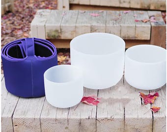 クリスタルシンギングボウルセット：フロステッドクォーツ、サウンド