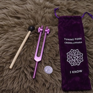 CROWN Chakra metal tuning forks chakra set 172.06Hz  for sound healing meditation
