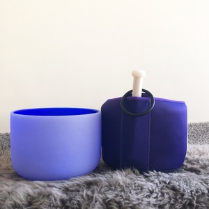 440Hz A Note 10-Inch Crystal Singing Bowl with Light, Soft Bag, Bamboo Mallet, and O-ring for Perfect Pitch Sound Healing