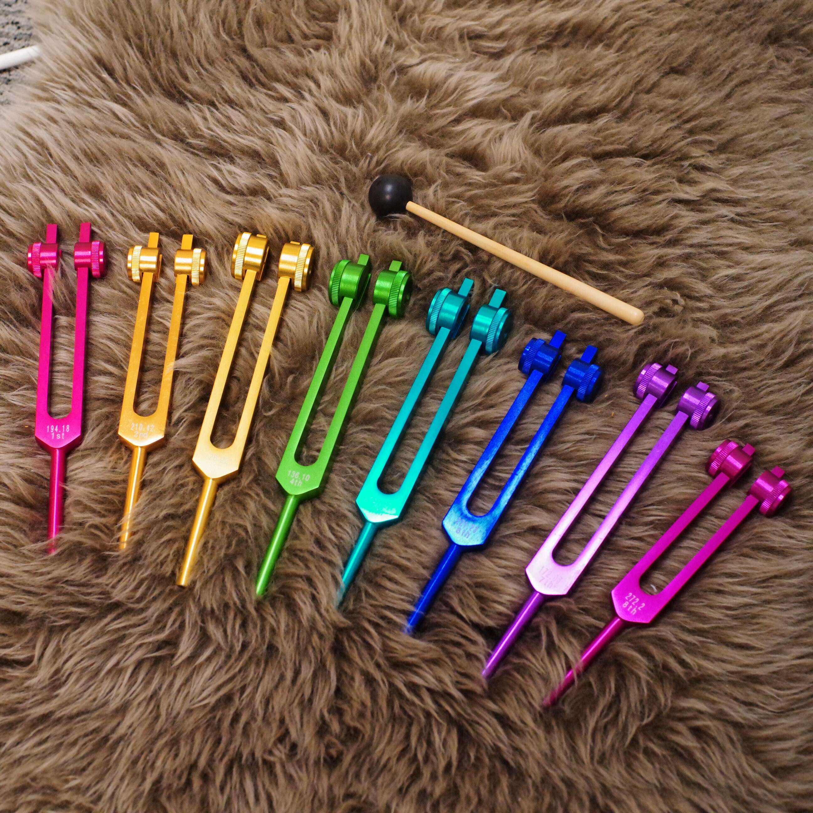 CROWN チャクラ メタル チューニングフォーク チャクラ セット 172.06