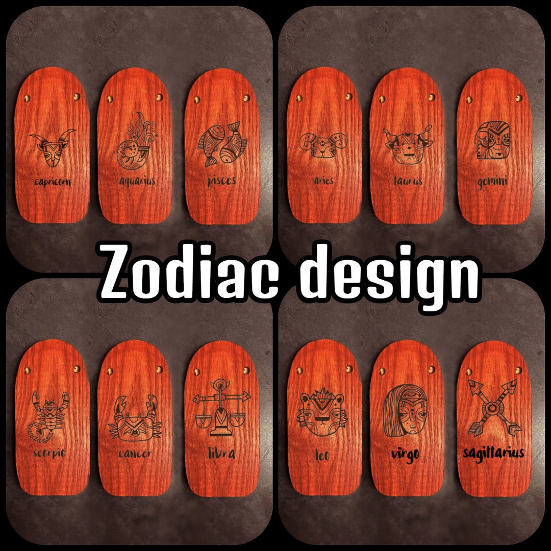 Wind Chimes Twelve Zodiac Design Engraving 48inch Lager Wind Etsy