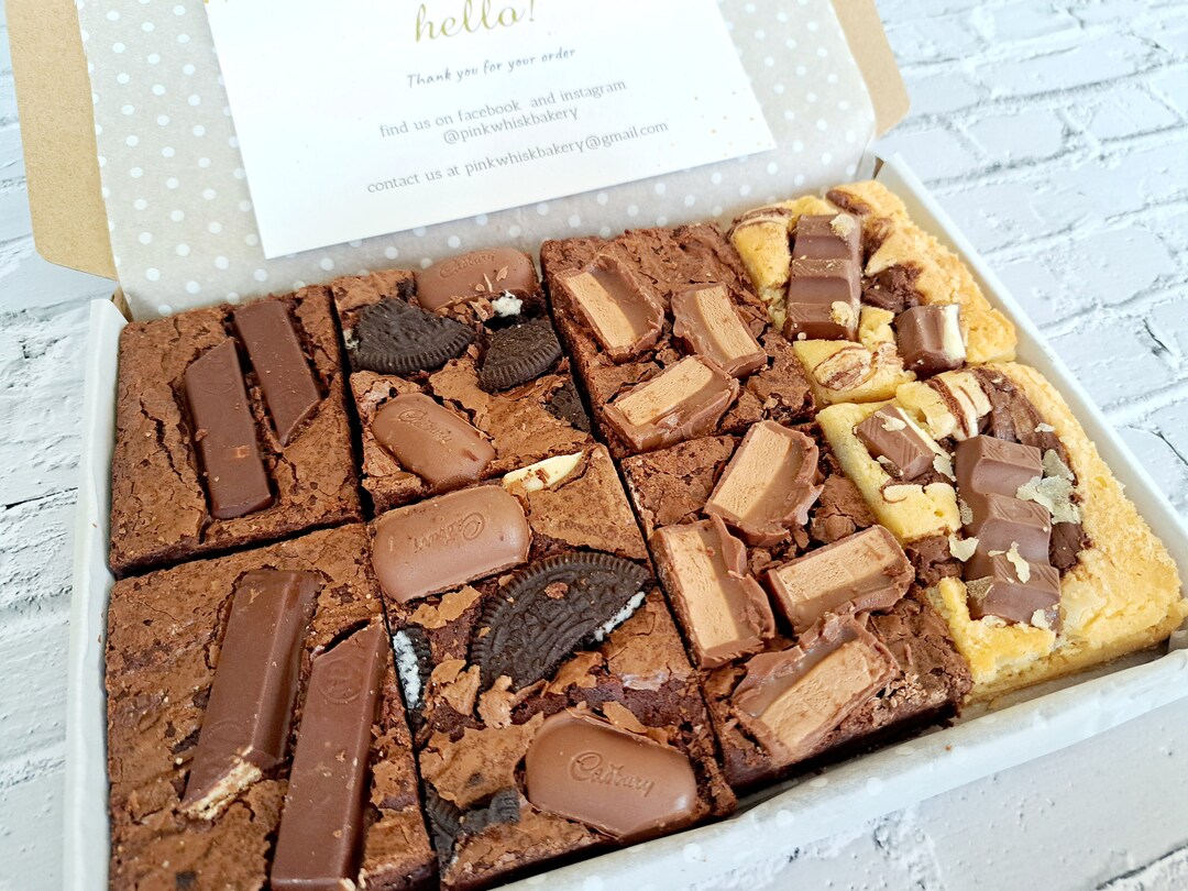 Brownies Blondies Letterbox Gift Vegetarian Etsy UK