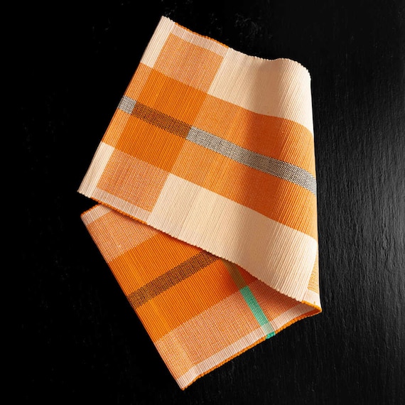 Handwoven Cotton Table Runner 5ft • Ideal for 4-6 Seat Tables • Woven Dresser Scarf • Bedroom Dresser Mat • Boho Accent Scarf
