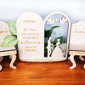 Wedding Table Memorial Decoration, Personalized Memorial Chairs and Wedding Gate