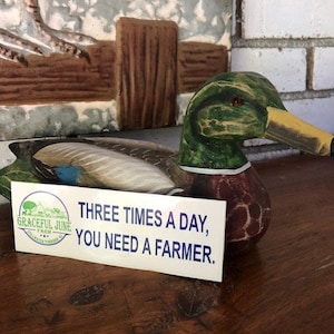 Dreimal am Tag benötigen Sie einen Farmer-Aufkleber