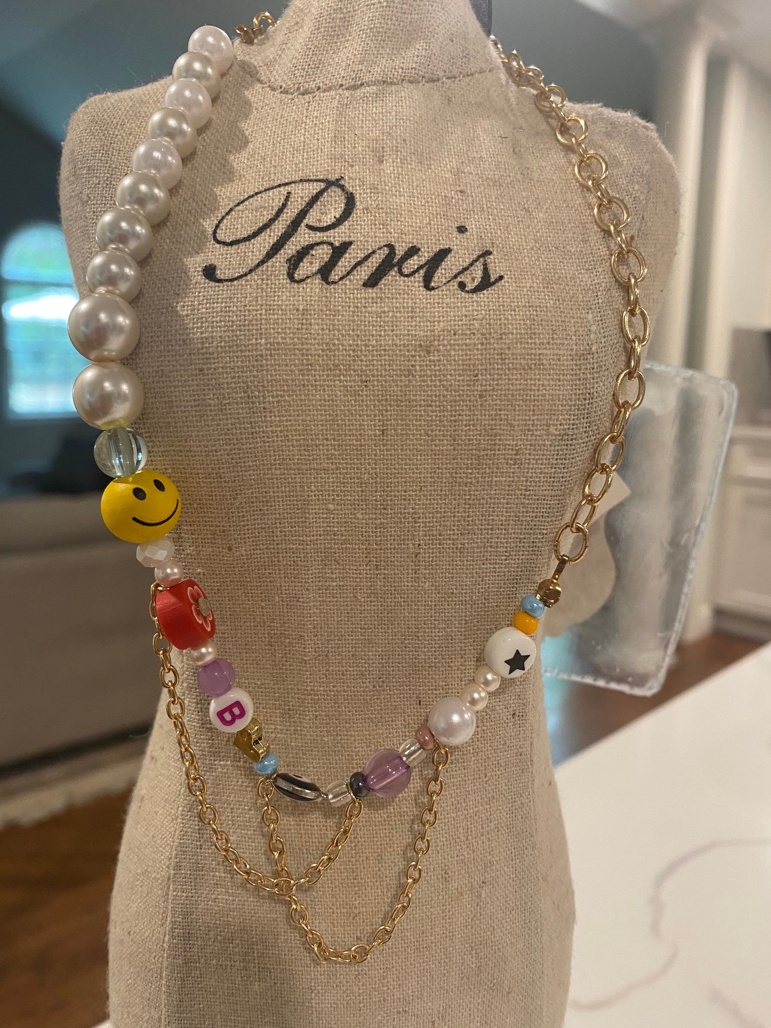 Customizable Happy Go Lucky Necklace with Initial Etsy
