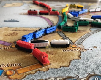 Ticket to Ride: 3D Printed Train Set - USA & Europe Game