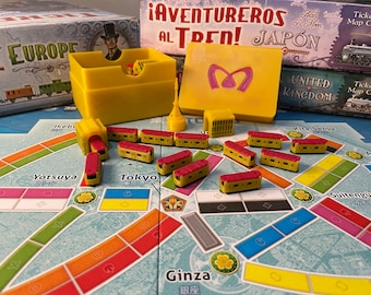 Tokyo Metro Trains for Ticket to Ride: 48-Piece Set + Score Tracker