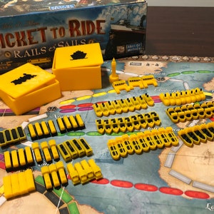 Replacement Boats and Trains for Ticket to Ride Rail and Sails