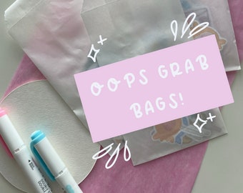 OOPS Bags, OOPS mystery bags, Sticker pack, Surprise stickers, Die cut stickers, OOPs grab bag, OOPs pack, Weatherproof stickers, Mystery