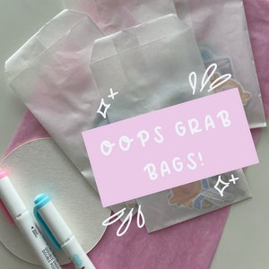 OOPS Bags, OOPS mystery bags, Sticker pack, Surprise stickers, Die cut stickers, OOPs grab bag, OOPs pack, Weatherproof stickers, Mystery