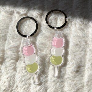 Cute Bear Dango Keychain l Mochi l Japanese Food l Kawaii l Accessory I Pastel