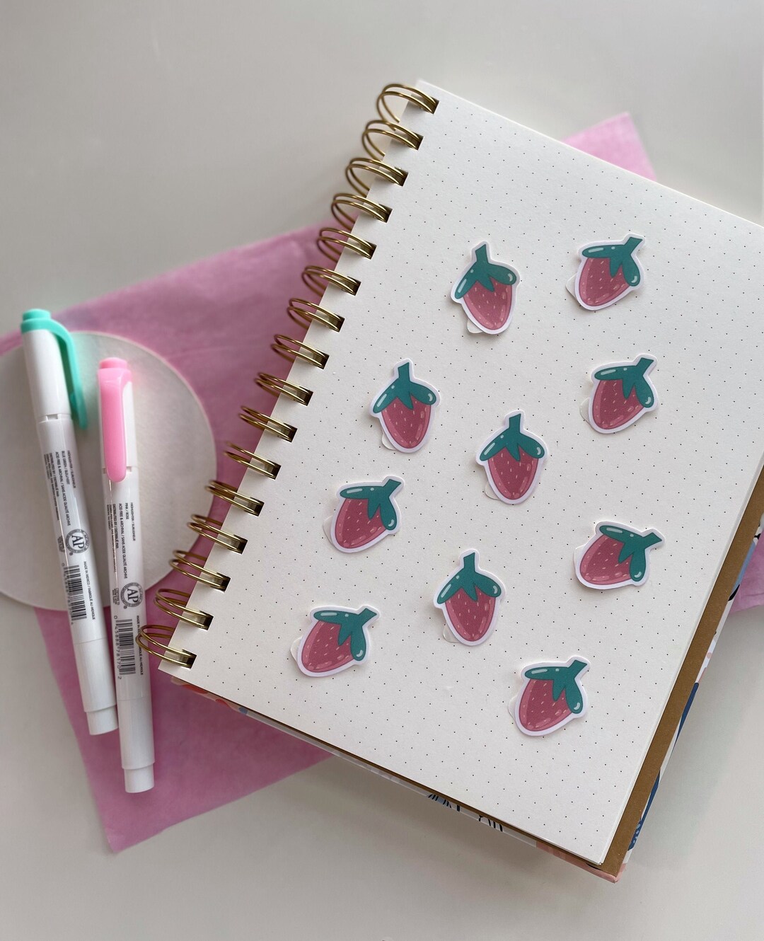 Erdbeer Sticker Pack (10 Stück), Kleine süße Sticker, Wetterfeste ...