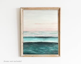 Ocean Lover Art Print, Ocean Watercolor, Beach Wall Print, Watercolor Ocean,  Watercolor Wall Art, Nautical Wall Art, Ocean Wall Art, Pastel