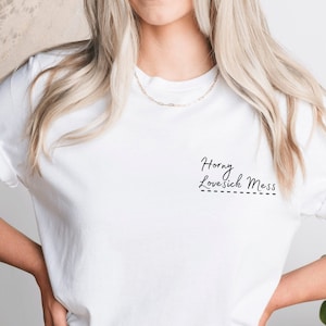 Horny Lovesick Mess Shirt, Lesbian Gift, Subtle Pride Short Sleeve Tee, Lesbian LGBT shirt, Pride shirt, Lesbian T-Shirt Women
