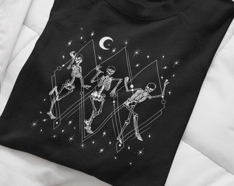 Dancing Skeletons Sweatshirt: Halloween Party Shirt