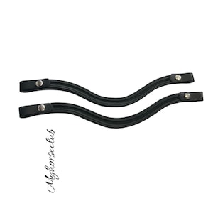 Empty channel snap browband -quick click with snaps Shape U,V, Straight for dressage bridle Brow band 8mm Channel