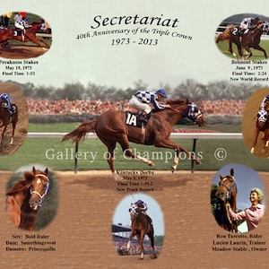 Secretariat 40th Anniversary Triple Crown Collage