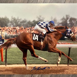 Secretariat Kentucky Derby Finish Photo 16x20 Signed Ron Turcotte
