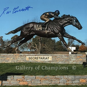 Secretariat Statue Lexington Kentucky Photo Signed Ron Turcotte