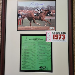Secretariat Kentucky Derby Commemorative Framed Signed Ron Turcotte