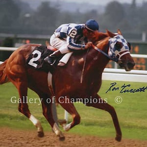 Secretariat 1973 Belmont Stakes Photo #107 Signed Ron Turcotte