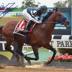 Flightline 2022 Metropolitan Mile Finish Photo Signed Flavian Prat