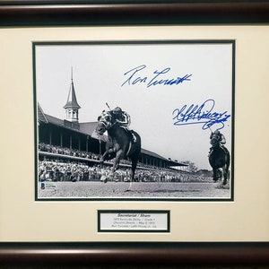 Secretariat / Sham 1973 Kentucky Derby 8x10 Framed Photo Double Signed