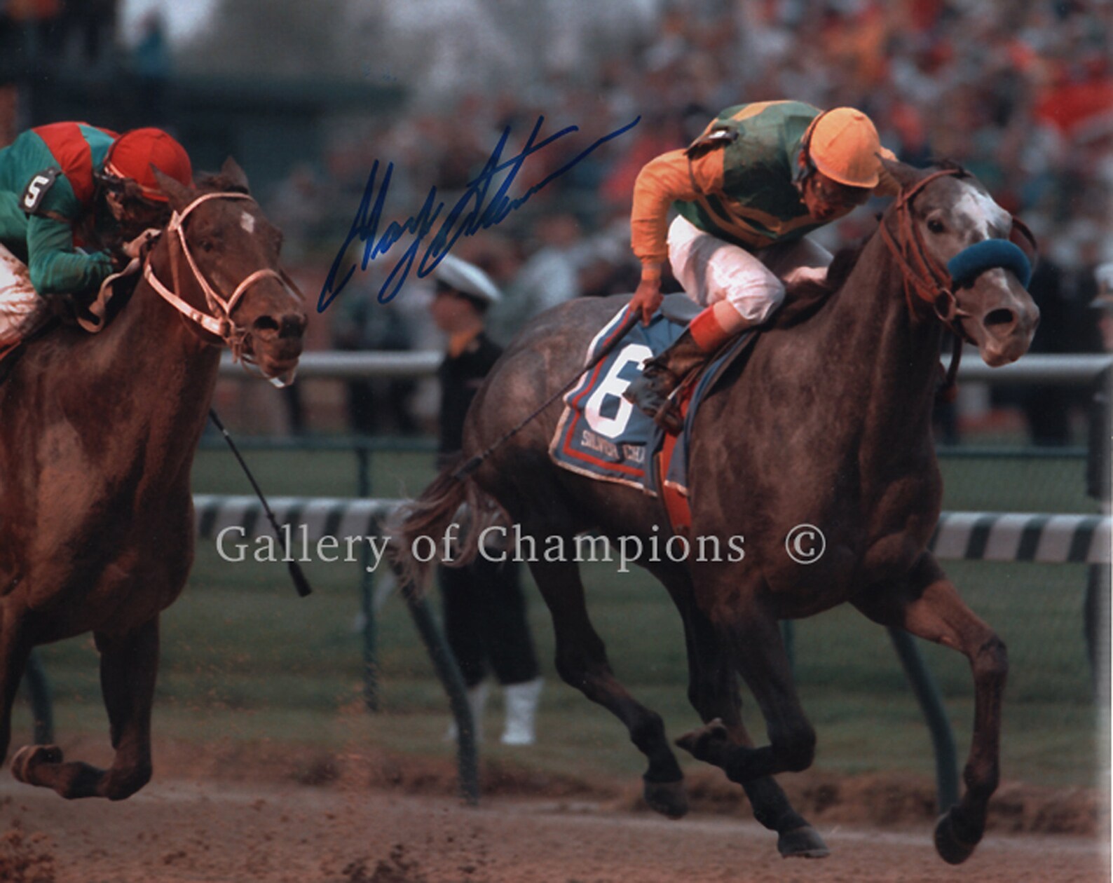 Silver Charm 1997 Kentucky Derby Finish Foto firmada Gary Etsy