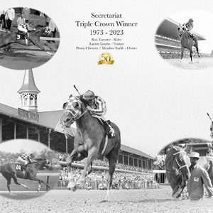 Secretariat 50th Anniversary Triple Crown Collage