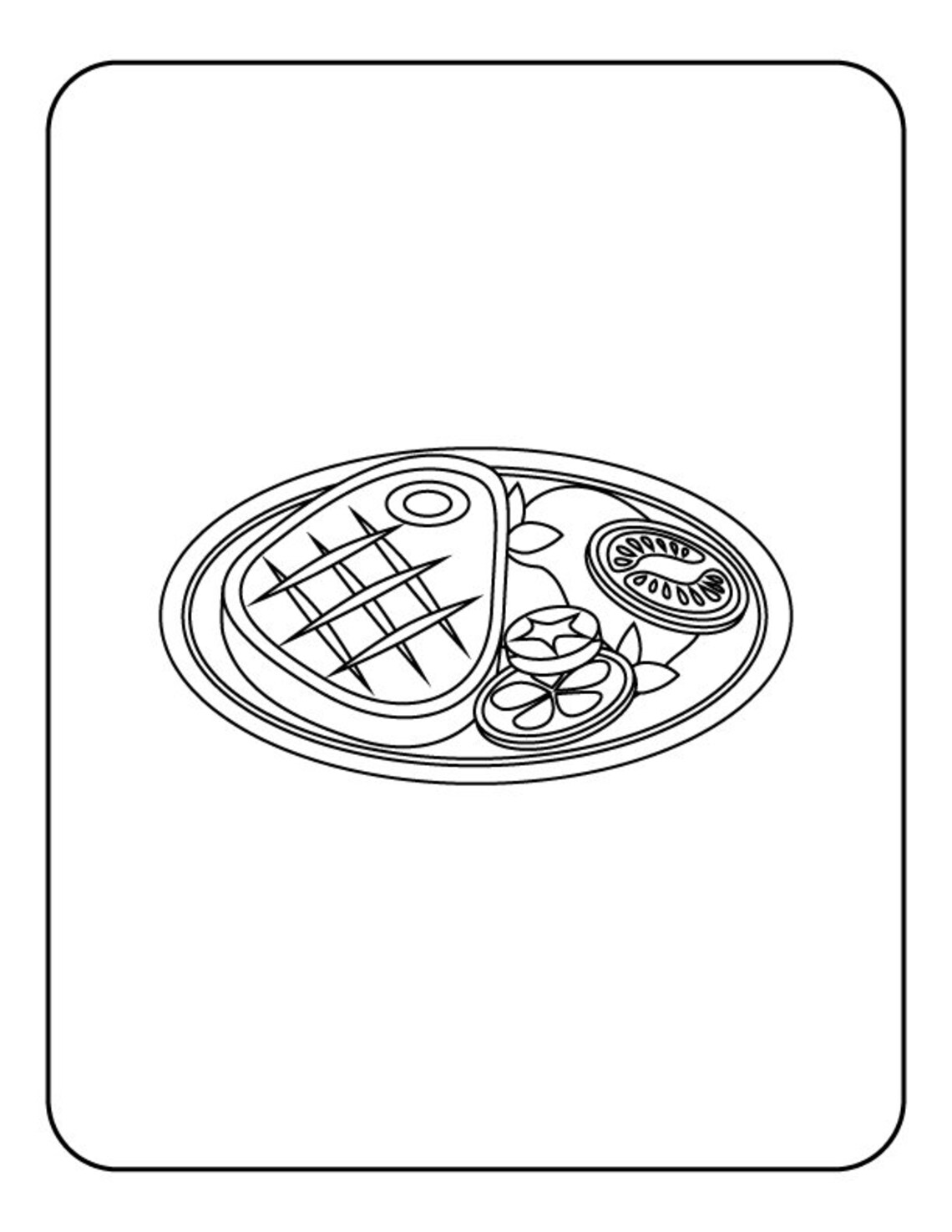 Food Coloring Pages Coloring Sheets Fun Learning Education | Etsy