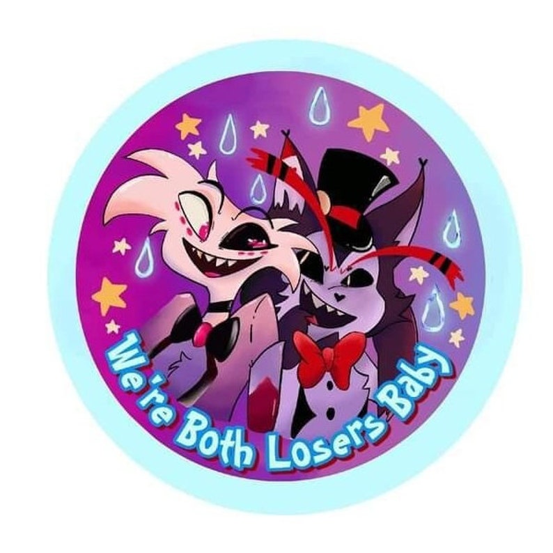 6x Hazbin Hotel Button Badges - Cartoon Figuren Abzeichen Für Cosplay Und Sammlung