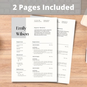 Bewerbungsvorlage Deutsch, Lebenslauf Vorlage Word und Google docs, Lebenslauf Vorlage, Professionelle Bewerbung German, Ausbildung, CV