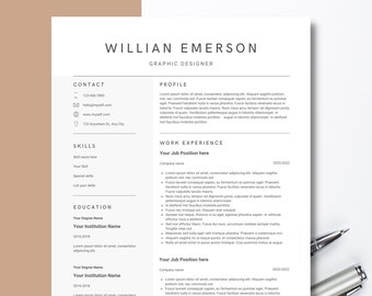 Resume Template, Professional Modern Resume Template for Pages, Word & Google Docs, Clean Modern Executive Resume Template 2023, CV Template