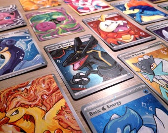 Custom Painted Energy Cards | Pokemon Customs | Card Commissions