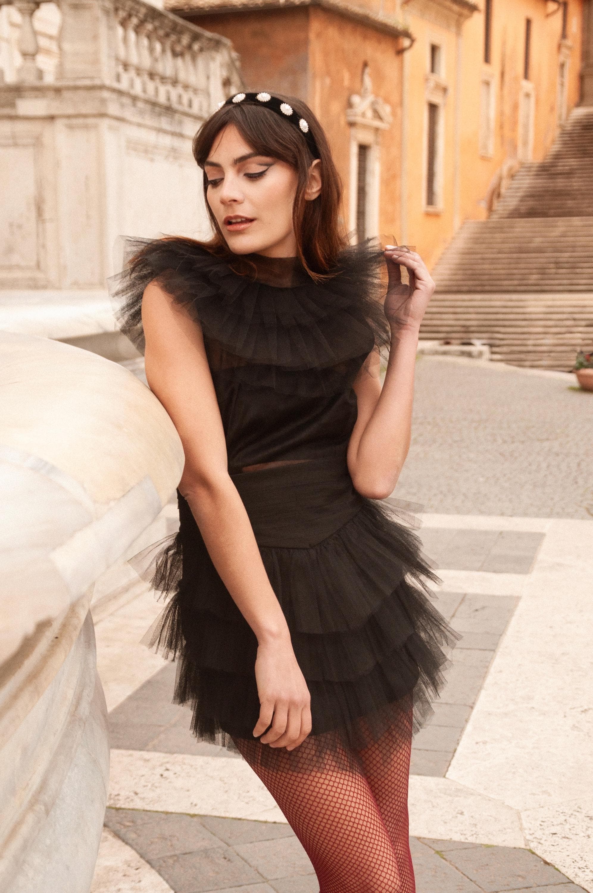 white chiffon dresses Smitten Sweetheart Neckline Midi Dress UK SIZE:L lady's dress 72 cm (26 Elegant Black Mesh Tiered