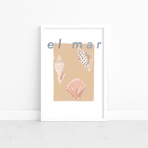 Lámina de inspiración marítima El Mar. Lámina inspiración junto al mar El Mar