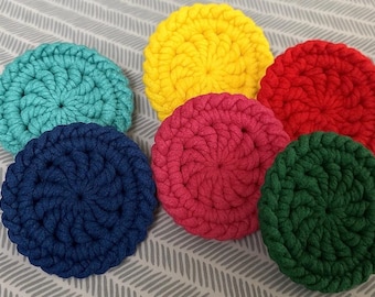 Estropajos de cocina de ganchillo hechos a mano – Juego de esponjas de cocina reutilizables y ecológicas – Alternativa lavable y duradera al paño de cocina