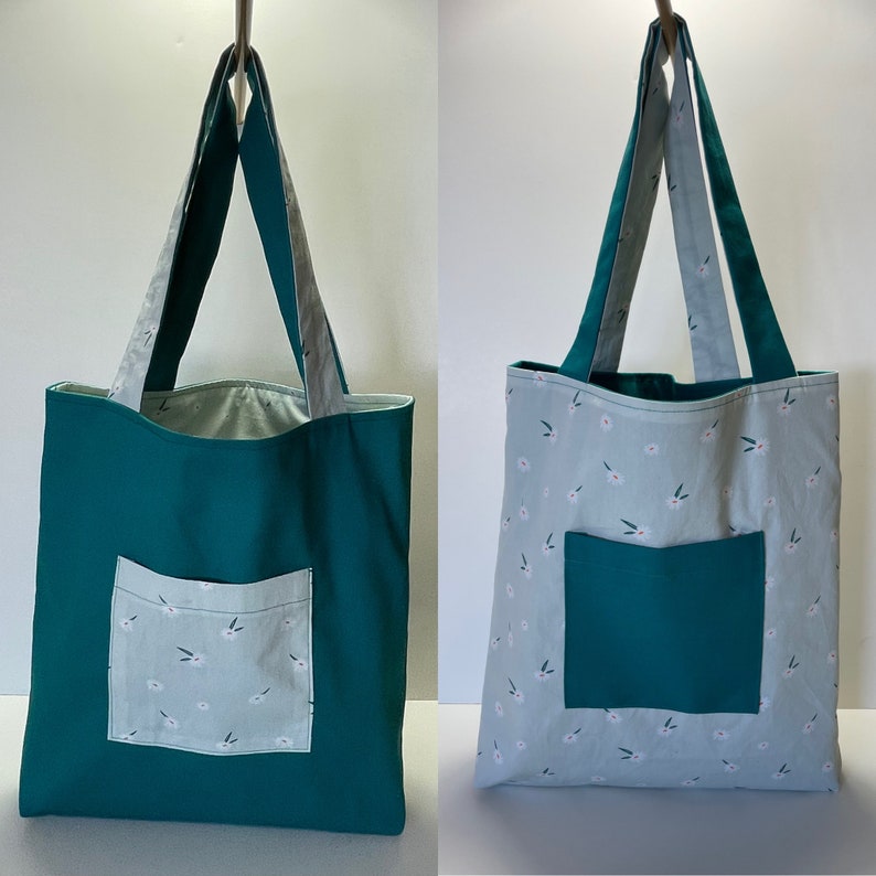 Reversible Tote Bag Sewing Pattern: Beginner-friendly (PDF Download ...